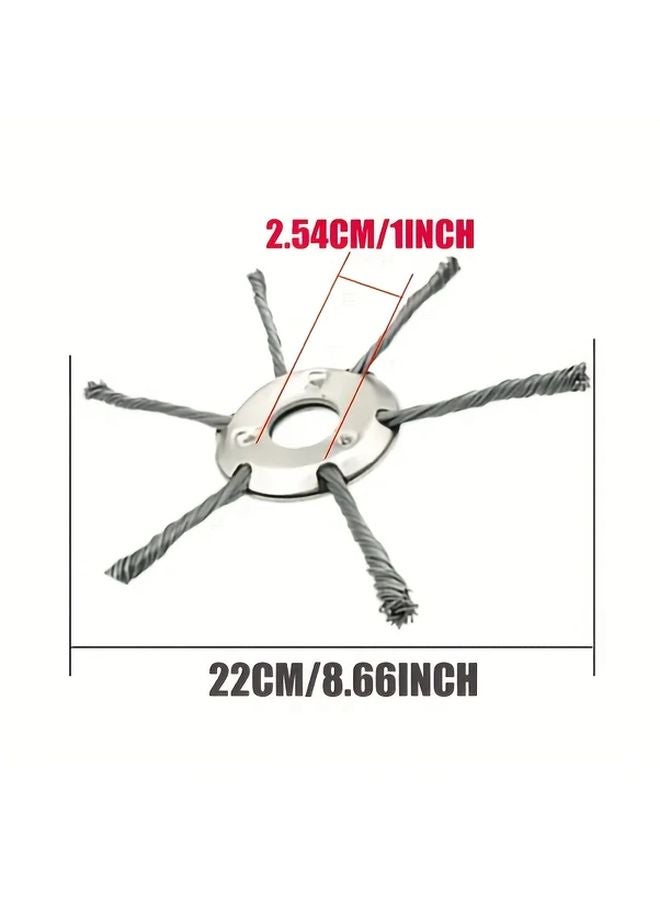 9.06 Inch 6 Blades Steel Wire Grass Trimmer Head 2 Pack for Lawn Mowers - Image 4